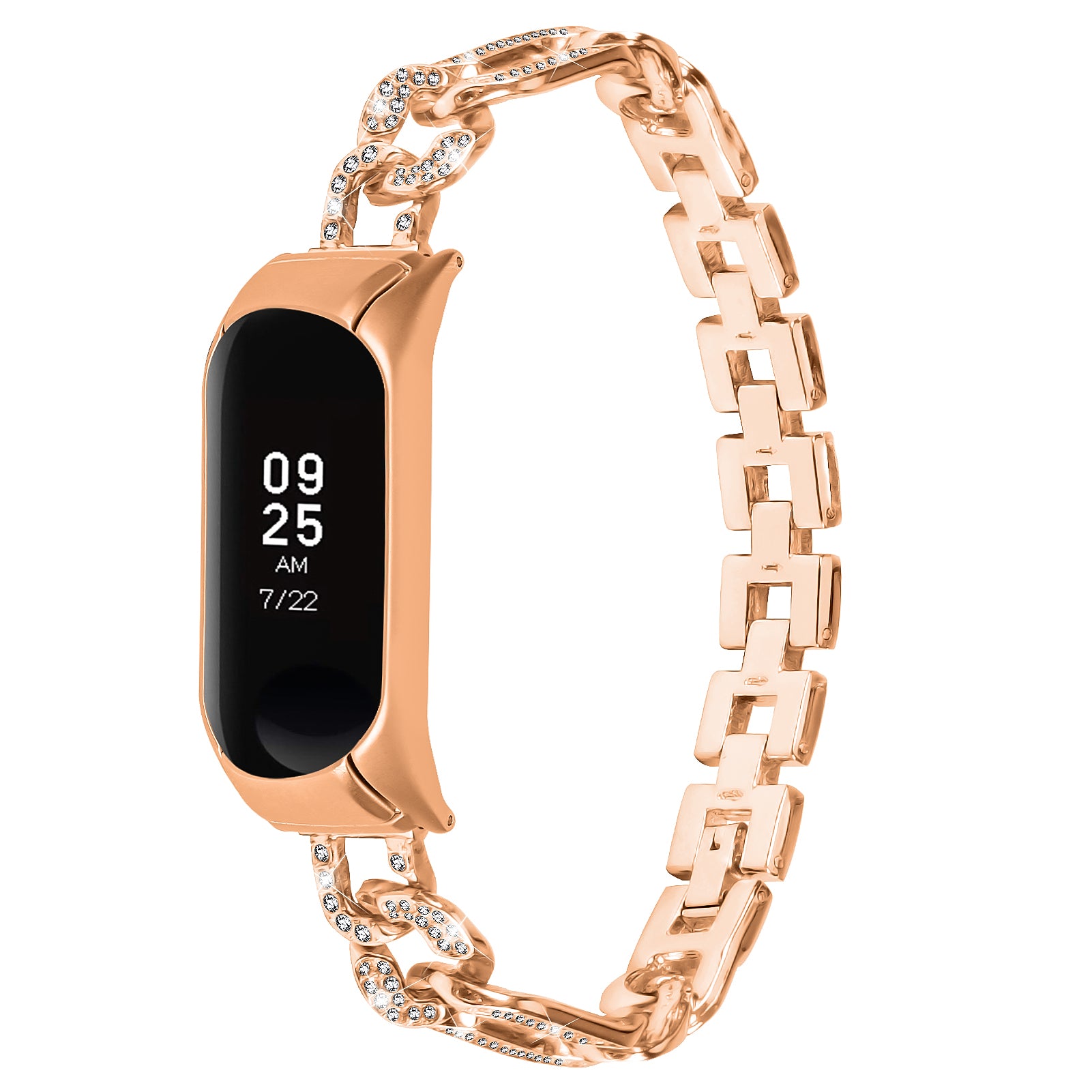 For Xiaomi Smart Band 8 Rhinestone Decor Metal Watch Strap Replacement Smartwatch Band For Xiaomi Smart Band 8 Rhinestone Decor Metal Watch Strap Replacement Smartwatch Band